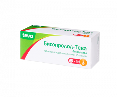 Купить бисопролол-тева, таблетки, покрытые пленочной оболочкой 5мг, 50 шт в Нижнем Новгороде