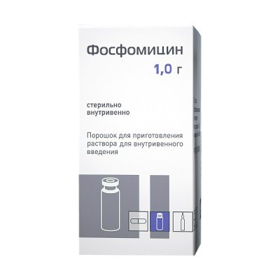 Купить фосфомицин, порошок для приготовления раствора для внутривенного введения 1г, флакон в Нижнем Новгороде