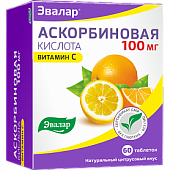 Купить аскорбиновая кислота эвалар 100мг, таблетки с цитрусовым вкусом, 60 шт бад в Нижнем Новгороде