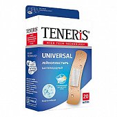 Купить пластырь teneris universal (тенерис) бактерицидный ионы ag полимерная основа, 20 шт в Нижнем Новгороде