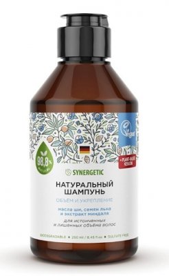 Купить синергетик (synergetic) шампунь для волос натуральный объем и укрепление, 250мл в Нижнем Новгороде