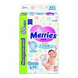Merries (Меррис) подгузники детские L 9-14кг 64 шт