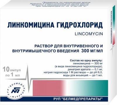 Купить линкомицина гидрохлорид, раствор для инфузий и внутримышечного введения 300мг/мл, ампулы 1мл, 10 шт в Нижнем Новгороде