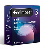 Купить feelmore (филлморе) презервативы с точками и ребрами 3 в1, 3шт  в Нижнем Новгороде