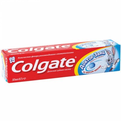 Купить колгейт (colgate) зубная паста детская доктор заяц вкус жвачки, 50 мл в Нижнем Новгороде