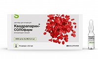 Купить квадрапарин-солофарм, раствор для инъекций 10000 анти-ха ме/мл, ампулы 0,4мл, 10 шт в Нижнем Новгороде