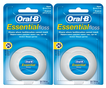 Oral-B (Орал-Би) Зубная нить вощеная с мятой, 50м 2шт