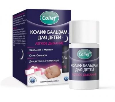 Купить colief (колиф) бальзам косметический с ментолом и эвкалиптом для детей с 3лет, 30 г в Нижнем Новгороде