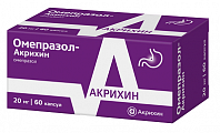 Купить омепразол-акрихин, капсулы кишечнорастворимые 20мг 60шт в Нижнем Новгороде