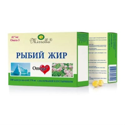 Купить рыбий жир с валерианой и пустырником, капсулы, 100 шт бад в Нижнем Новгороде
