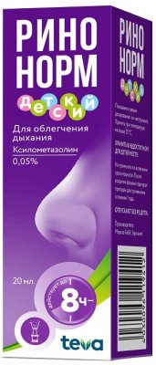 Купить ринонорм, спрей назальный дозированный 0,05% (35мкг/доза), флакон 20мл в Нижнем Новгороде