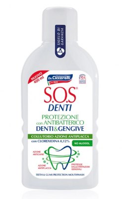 Купить sos denti (sos денти) ополаскиватель для полости рта антибактериальный для защиты зубов и десен, 400мл в Нижнем Новгороде