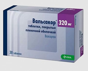 Вальсакор, таблетки, покрытые пленочной оболочкой 320мг, 30 шт