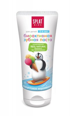 Купить сплат (splat) зубная паста для детей кидс 2--6лет фруктовое мороженое 50мл в Нижнем Новгороде