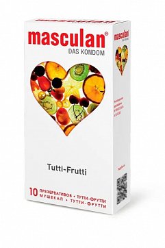 Masculan (Маскулан) презервативы с ароматом тутти-фрутти Tutti-Frutti, 10 шт