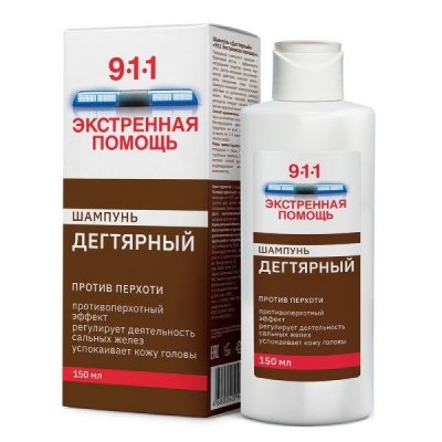 Купить 911 экстренная помощь шампунь дегтярный, 150мл 150мл в Нижнем Новгороде