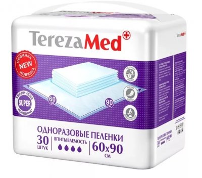 Купить terezamed (терезамед), пеленки одноразовые супер 60х90см 30 шт в Нижнем Новгороде