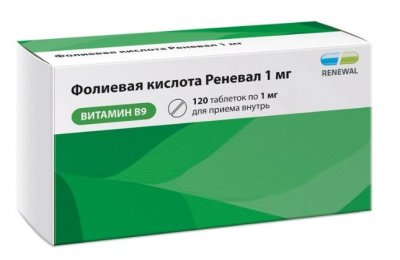Купить фолиевая кислота реневал, таблетки 1мг, 120 шт в Нижнем Новгороде