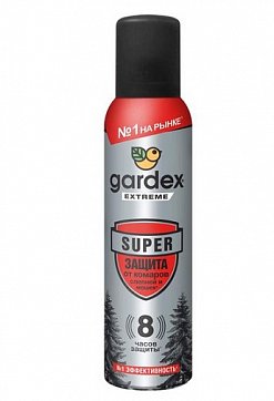 Gardex (Гардекс) Extreme Super аэрозоль-репеллент от комаров, мошек и других насекомых, 150 мл