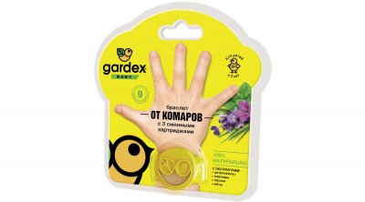 Купить gardex (гардекс) baby браслет от комаров с двух лет 1 шт (сменный картридж 3 шт) в Нижнем Новгороде