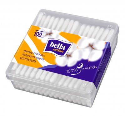 Купить bella cotton (белла) ватные палочки в квадратной упаковке 100 шт в Нижнем Новгороде