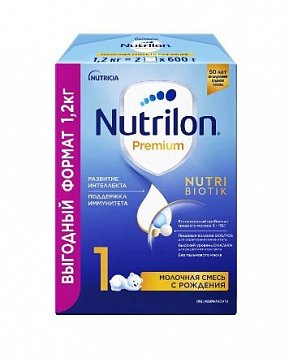 Nutrilon Premium 1 (Нутрилон) сухая смесь детская с рождения, 1200г