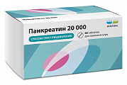 Купить панкреатин 20000, таблетки кишечнорастворимые, покрытые пленочной оболочкой 20000ед, 60 шт в Нижнем Новгороде