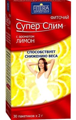 Купить супер слим фиточай с ароматом лимона, фильтр-пакеты 2г, 30 шт бад в Нижнем Новгороде