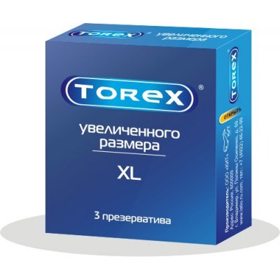 Купить torex (торекс) презервативы увеличенного размера xl 3шт в Нижнем Новгороде