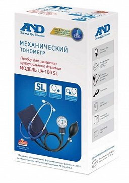Тонометр механический A&D (Эй энд Ди) UA-100 SL, со встроенным фонендоскопом