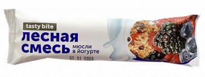 Купить мюсли tasty bite (тэсти байт) батончик в йогурте лесная смесь, 30г бад в Нижнем Новгороде