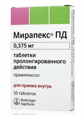Купить мирапекс пд, таблетки пролонгированного действия 0,375мг, 10 шт в Нижнем Новгороде