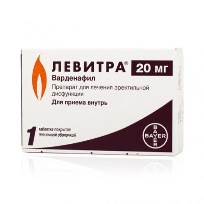 Купить левитра, таблетки покрытые пленочной оболочкой 20мг, 1 шт в Нижнем Новгороде
