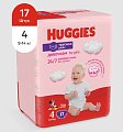 Купить huggies (хаггис) трусики-подгузники 4 для девочек 9-14кг 17шт в Нижнем Новгороде