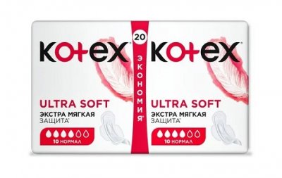 Купить kotex ultra soft (котекс) прокладки нормал 20шт в Нижнем Новгороде