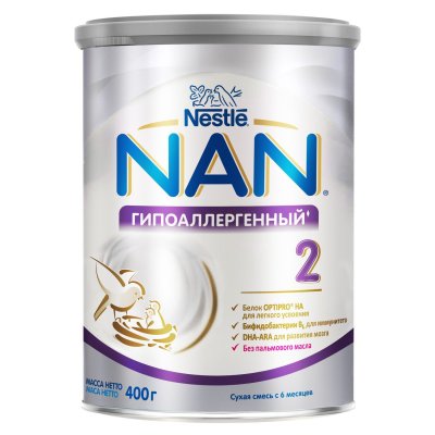 Купить nan optipro 2 (нан) гипоаллергенная молочная смесь с 6 месяцев, 400г в Нижнем Новгороде