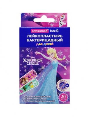 Купить пластырь консумед (consumed) бактерицидный на пленочной основе холодное сердце, 20 шт в Нижнем Новгороде