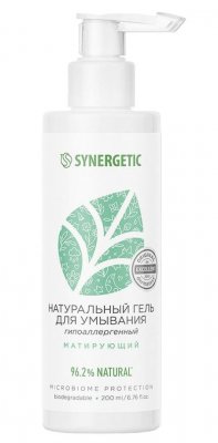 Купить synergetic (синергетик) гель для умывания натуральный матирующий, 200 мл в Нижнем Новгороде