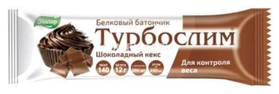 Купить турбослим, батончик белковый для контроля веса шоколадный кекс, 50г 4 шт бад в Нижнем Новгороде