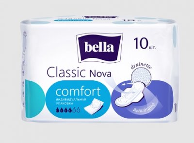 Купить bella (белла) прокладки nova classic comfort белая линия 10 шт в Нижнем Новгороде