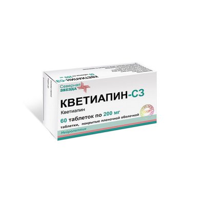 Купить кветиапин-сз, таблетки, покрытые пленочной оболочкой 200мг, 60 шт в Нижнем Новгороде