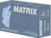 Купить перчатки matrix смотровые нитриловые нестерильные неопудренные текстурированные, размер l, 50 пар, голубые в Нижнем Новгороде