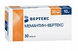 Мемантин-Вертекс, таблетки, покрытые пленочной оболочкой 10мг, 30 шт
