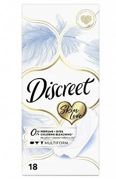 Discreet (Дискрит) прокладки ежедневные Skin Love Multiform, 18шт