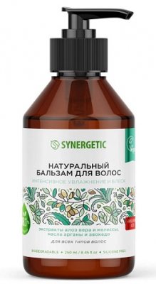 Купить синергетик (synergetic) бальзам для волос натуральный интенсивное увлажнение и блеск, 250мл в Нижнем Новгороде