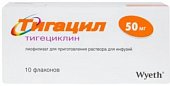 Купить тигацил, лиофилизат для приготовления раствора для инфузий 50мг, флаконы 10 шт в Нижнем Новгороде