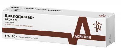 Купить диклофенак-акрихин, гель для наружного применения 1%, 40г в Нижнем Новгороде