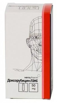 Доксорубицин-ЛЭНС, лиоф для приготов р-ра для внутрисосудистого и внутрипузырного введения 50 мг, флакон 1шт