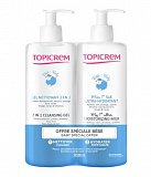 Topicrem (Топикрем) набор: Мое 1-е молочко ультра-увлажняющее для тела, 500мл + гель очищающий 2в1 для тела и волос, 500мл 