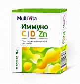 Купить multivita (мультивита) иммуно с,d,zn, капсулы 30шт бад в Нижнем Новгороде